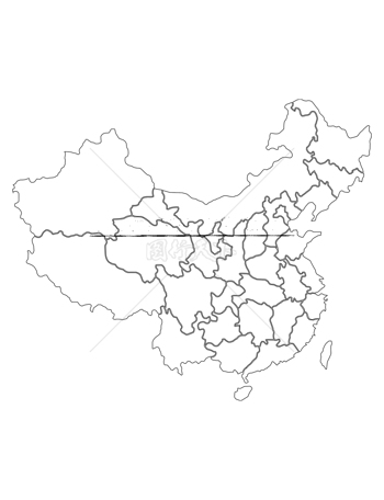 空白中国地图