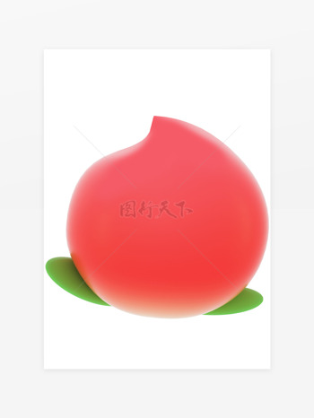 3D立体卡通桃子水果C4D元素