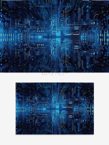 创意科技蓝色抽象cpu设计   抽象山峰 抽象设计  抽象创意  抽象科技 ppt背景