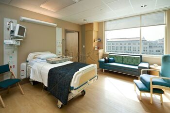 现代医院病房 和全套医疗设备 舒适的诊疗空间