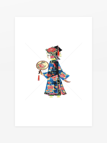 国粹皮影戏格格人物形象