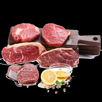 橄榄油柠檬片高品质新鲜生牛肉拼盘